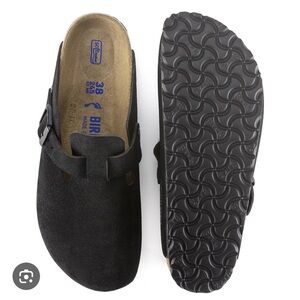 Birkenstock Boston Black Suede; women’s 38; NWT